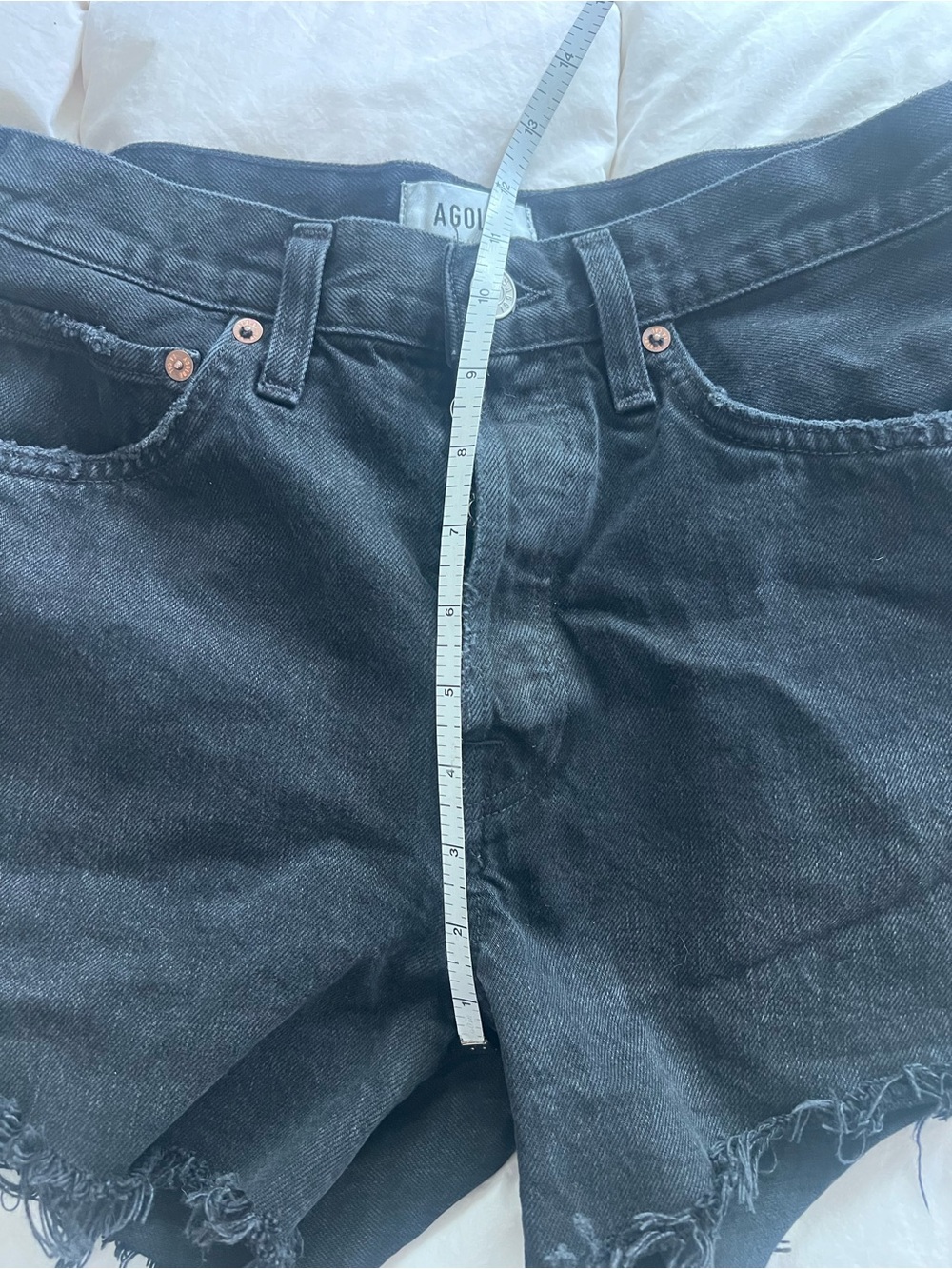Agolde Parker Long Black Shorts - Picture 7 of 7
